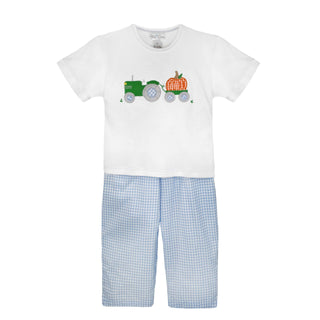 Top & Pant Set Tractor & Pumpkin