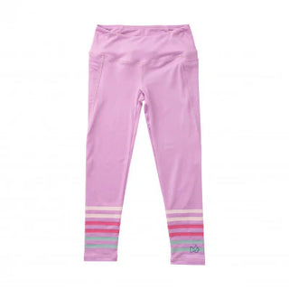 Prodoh Girls Athletic Legging in Orchid Purple With Ankle Stripes