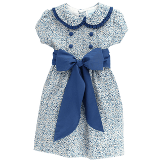 The Bailey Boys Girls Dress - Posh Posies with Cornflower Dress