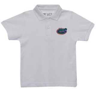 Florida Gators Embroidered White Short Sleeve Polo Box Shirt