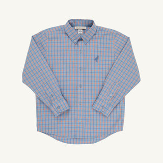 The Beaufort Bonnet Company Dean's List Dress Shirt - Wheaton Windowpane with Barrington Blue Stork