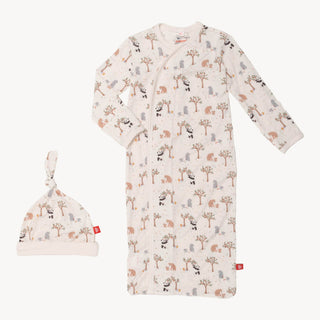 Magnetic Sleeper Gown and Hat Set- Family Tree (Newborn-3M)