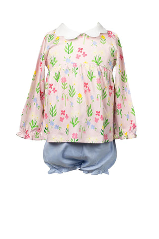 The Proper Peony English Garden Long Sleeve Bloomer Set