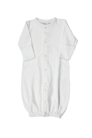 The Proper Peony Scallop Dot Converter Gown - White
