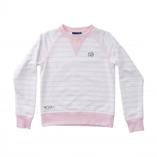 Prodoh Girls Crew Control Sweatshirt in Pink Tulle Stripe