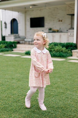 The Proper Peony Girls Dress - Pink Petal