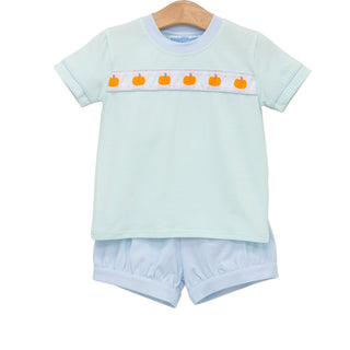 Trotter Street Kids Shorts Set - Pumpkin