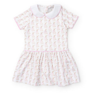 Lila & Hayes Libby Girls' Dress - Easter Bunnies Pink