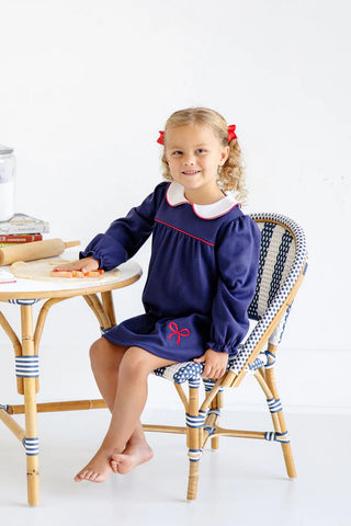 Beaufort Bonnet Long Sleeve Maerin Fitz Frock in Nantucket Navy