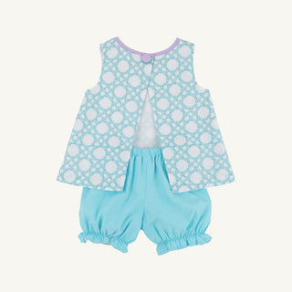 The Beaufort Bonnet Company Lucy Boone Button Set - Catamaran Cane with Edisto Egg Blue