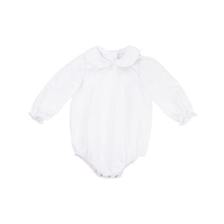 Maude's Peter Pan Collar Shirt & Onesie (Long Sleeve Woven) Worth Avenue White