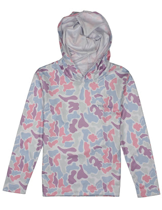 Properly Tied Girls Sportsman Performance Hoodie - Cotton Candy Camo