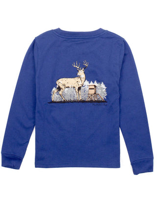 Properly Tied Boys Deer Season Long Sleeve in River Blue