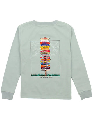 Properly Tied Boys Southeastern Showdown Long Sleeve Tee in Chrome Grey