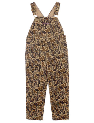 Properly Tied Boys Harvest Overalls in Vintage Camo