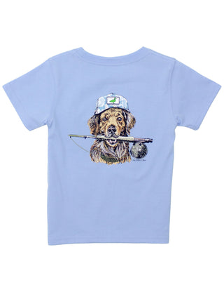 Properly Tied Boys Fishing Buddy SS Light Blue