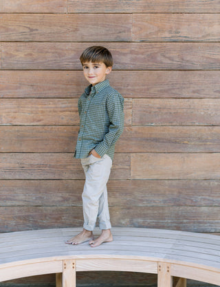 Properly Tied Boys Woodland Sportshirt - Cypress Needle
