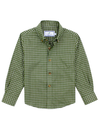 Properly Tied Boys Woodland Sportshirt - Cypress Needle