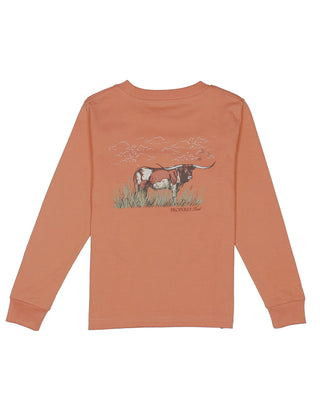 Properly Tide - Boys Longhorn LS Mango