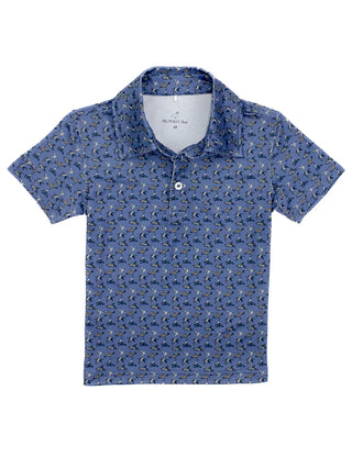 Properly Tied Boys Inlet Polo in Flock