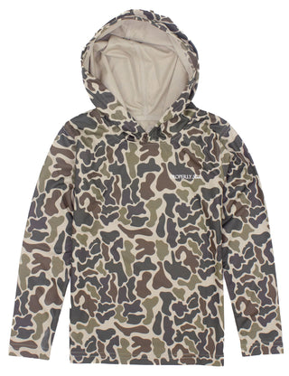Properly Tied Boys Sportsman Performance Hoodie - Vintage Camo