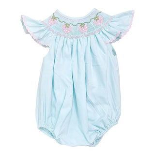 Sweet Dreams Strawberry Vine Smocked Mint Bubble