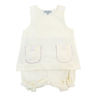 Sweet Dreams Yellow Bow Pocket Bloomer Set