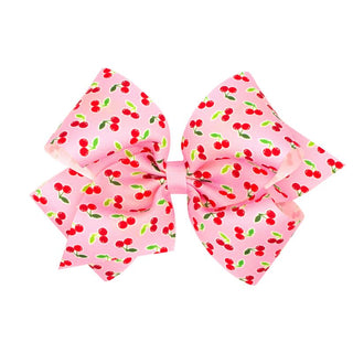 Wee Ones Medium Grosgrain Hair Bow - Cherry