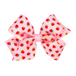 Wee Ones Mini Grosgrain Hair Bow - Strawberry
