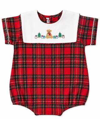 Sweet Dreams Boy Bubble - Plaid Teddy Bear
