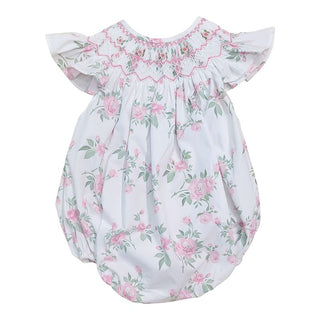 Sweet Dreams England Rose Pink Smocked Bubble