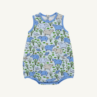 The Beaufort Bonnet Patton Play Bubble- Bal Harbour Hippo (Beale Street Blue) with Sunrise Blvd Blue