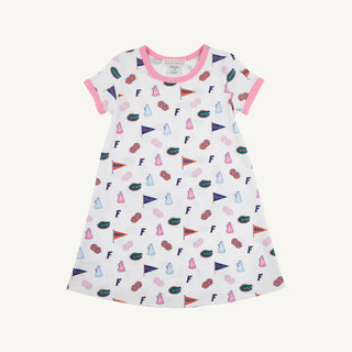 The Beaufort Bonnet Company Florida Polly Play Dress - Florida Forever with Hamptons Hot Pink