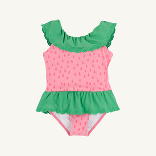 The Beaufort Bonnet Company Sandy Swimsuit - Suffolk Seeds with Gibson Island Green