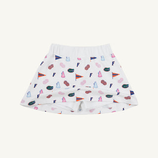 The Beaufort Bonnet Company Florida Searcy Skort - Florida Forever with Worth Avenue White