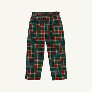 The Beaufort Bonnet Company Sheffield Pants - Pinehill Plaid with Chelsea Chocolate Stork
