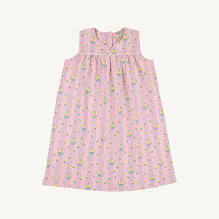 The Beaufort Bonnet Company Sleeveless Dowell Day Dress Central Park Posies & Worth Avenue White