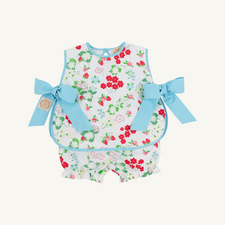 The Beaufort Bonnet Talbott Tie Side - Berry Sweet with Belhaven Blue
