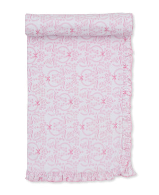 Kissy Kissy Blanket - Delicate Blooming Bows Pink