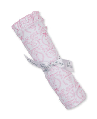 Kissy Kissy Blanket - Delicate Blooming Bows Pink