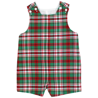 The Bailey Boys Dressy Bub Short - Christmas Plaid