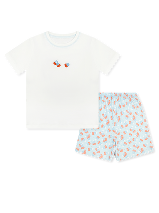 Lullaby Set - Boys Candy Corn Kisses Short Set