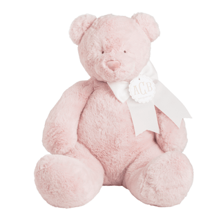 Mudpie - Pink Monogram Me Bear Plush Pal