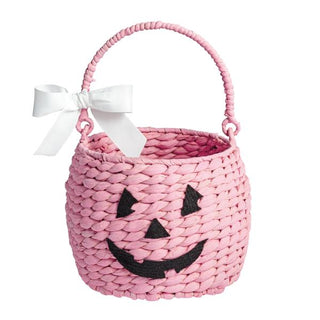 Mudpie Pink Jack-O-Lantern Treat Basket