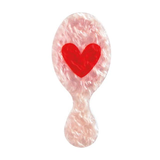 Mudpie Hairbrush- Light Pink Pearly Heart